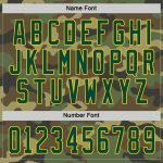 Custom Camo Green Gold Hockey Jersey | Salute to Service Design Personalized Camo Green-Gold Salute To Service Hockey Jersey
