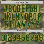 Camo Green Gold Personalized Salute To Service Unisex Softball Jersey - Two-Button Design Personalized Camo Green-Gold Salute