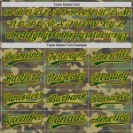 Camo Green Gold Personalized Salute To Service Unisex Softball Jersey - Two-Button Design Personalized Camo Green-Gold Salute