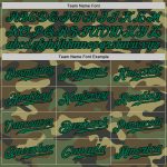 Custom Camo Baseball Jersey with Personalized Name and Number, Kelly Green-Black Authentic Salute to Service Design Personalized