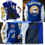 Personalized Camo Jacket Fluorescent Green-White 3D Bomber Full-Snap Varsity Letterman Salute To Service Personalized Camo