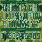 Custom Name & Number Camo Full-Snap Varsity Jacket Geometric 3D Bomber Kelly Green-White Salute To Service Personalized Camo