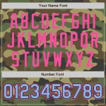 Custom Name Number Camo Bomber Jacket Light Blue Black Pink Varsity Full-Snap Salute to Service Team Letterman Personalized