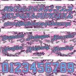 Custom Name and Number Personalized Camo Basketball Shorts in Light Blue-Pink | Authentic Salute To Service Personalized
