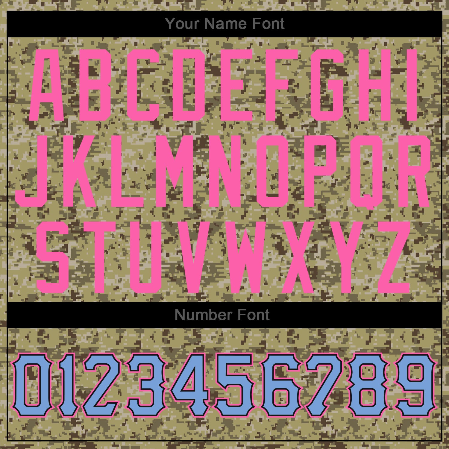 Personalized Camo Light Blue-Pink Salute To Service Baseball Jersey 3 Personalized Camo Baseball Jersey in Light Blue-Pink, Salute to Service Design, Size 3 Personalized Camo Light Blue-Pink - Image 5
