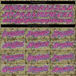 Personalized Camo Baseball Jersey in Light Blue-Pink, Salute to Service Design, Size 3 Personalized Camo Light Blue-Pink