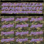 Personalized Camo Baseball Jersey in Light Blue and Pink - Salute to Service Design Personalized Camo Light Blue-Pink Salute