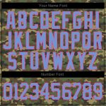 Personalized Camo Baseball Jersey in Light Blue and Pink - Salute to Service Design Personalized Camo Light Blue-Pink Salute