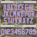 Custom Name Number Camo Light Blue-Pink Unisex Softball Jersey Personalized Salute To Service Two-Button Design Personalized