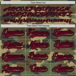 Personalized Camo Hockey Jersey in Maroon & Black, Salute To Service Design Personalized Camo Maroon-Black Salute To Service
