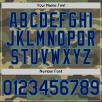 Personalized Navy Electric Blue Camo Softball Jersey Custom Name Number Unisex Two-Button Salute to Service Team Apparel