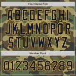 Personalized Navy-Gold Camo Bomber Jacket for Men | Full-Snap Varsity Letterman Salute To Service Personalized Camo Navy-Gold