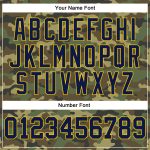 Personalized Navy Gold Camo Salute To Service Baseball Jersey for Men Personalized Camo Navy-Gold Salute To Service Baseball