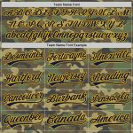 Custom Name Number Unisex Softball Jersey - Personalized Camo Navy Gold Salute to Service Two-Button Design Personalized