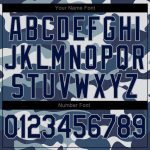 Personalized Navy Gray Camo Baseball Jersey - Salute To Service Edition Personalized Camo Navy-Gray Salute To Service Baseball