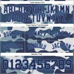 Custom Team Name and Number Navy-Light Blue Camo Basketball Shorts - Personalized Salute to Service Style Personalized Camo
