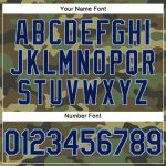 Custom Name Number Performance Camo T-Shirt for Team Salute to Service in Navy-Light Blue Personalized Camo Navy-Light Blue