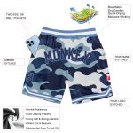 Personalized Camo Basketball Shorts - Navy Light Blue Salute to Service Design Personalized Camo Navy-Light Blue Salute To