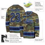 Personalized Camo Hockey Jersey in Navy and Light Blue - Salute to Service Personalized Camo Navy-Light Blue Salute To Service