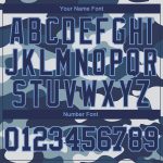 Custom Navy-Light Blue Camo Long Sleeve Performance T-Shirt with Name and Number - Salute to Service Personalized Camo Navy-Light
