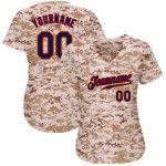 Personalized Camo Navy and Old Gold Salute to Service Jersey Baseball Personalized Camo Navy-Old Gold Salute To Service Baseball