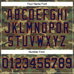 Personalized Navy-Orange Camo Baseball Jersey for Salute to Service Personalized Camo Navy-Orange Salute To Service Baseball