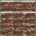 Custom Name and Number Camo Navy-Orange Salute to Service Softball Jersey Unisex Two-Button Personalized Camo Navy-Orange
