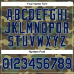 Personalized Camo Baseball Jersey in Navy & Powder Blue | Authentic Salute To Service Personalized Camo Navy-Powder Blue