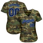 Personalized Camo Baseball Jersey in Navy & Powder Blue | Authentic Salute To Service Personalized Camo Navy-Powder Blue