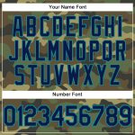 Personalized Navy Teal Camo Performance T-Shirt for Salute To Service Personalized Camo Navy-Teal Performance Salute To Service