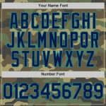 Personalized Camo Unisex Softball Jersey Navy-Teal Salute to Service Two-Button Personalized Camo Navy-Teal Salute To Service