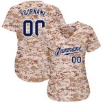 Custom Name Number Authentic Salute To Service Baseball Jersey Camo Navy White Personalized Camo Navy-White Authentic Salute