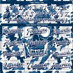 Custom Name Navy Camo Skull 3D Bomber Jacket Varsity Letterman Salute to Service with Personalized Number Personalized Camo