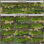 Personalized Neon Green-Black Camo Varsity Jacket Full-Snap Bomber Salute to Service Personalized Camo Neon Green-Black Bomber