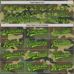 Personalized Neon Green Navy Camo Bomber Jacket Full-Snap Varsity Letterman Salute To Service Personalized Camo Neon Green-Navy