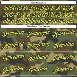 Custom Neon Yellow-Black Camo Performance T-Shirt with Team Name & Number, Salute to Service Design Personalized Camo Neon