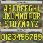 Custom Name Number Camo Softball Jersey Neon Yellow Black Unisex Salute to Service Two-Button Design Personalized Camo Neon