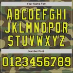 Custom Name Number Camo Neon Yellow Cream-Black Pinstripe Baseball Jersey - Authentic Salute To Service Team Wear Personalized
