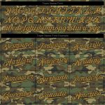 Personalized Camo Baseball Jersey - Custom Name and Number, Old Gold Black, Authentic Salute To Service Personalized Camo