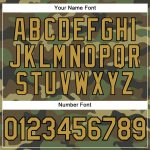 Custom Name Number T-Shirt - Personalized Camo Old Gold Black Performance Salute to Service Personalized Camo Old Gold-Black