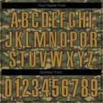 Personalized Camo Baseball Jersey - Old Gold and Black Salute to Service Design Personalized Camo Old Gold-Black Salute To
