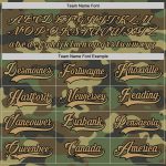 Personalized Camo Hockey Jersey - Old Gold and Black Salute To Service Personalized Camo Old Gold-Black Salute To Service