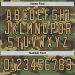 Personalized Camo Hockey Jersey - Old Gold and Black Salute To Service Personalized Camo Old Gold-Black Salute To Service