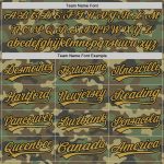 Personalized Camo Old Gold Black Salute To Service Softball Jersey Unisex Two-Button Personalized Camo Old Gold-Black Salute