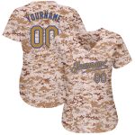 Personalized Camo Baseball Jersey - Old Gold Royal Salute to Service Personalized Camo Old Gold-Royal Salute To Service Baseball