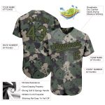 Personalized Camo Jersey - Olive-Black 3D Salute to Service Baseball Jersey Personalized Camo Olive-Black 3D Salute To Service