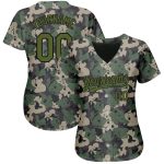 Personalized Camo Jersey - Olive-Black 3D Salute to Service Baseball Jersey Personalized Camo Olive-Black 3D Salute To Service