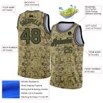 Personalized Camo Olive-Black 3D Basketball Jersey - Salute To Service Theme Personalized Camo Olive-Black 3D Salute To Service
