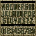 Custom Name and Number Olive-Black Camo Authentic Salute to Service Baseball Jersey Personalized Camo Olive-Black Authentic