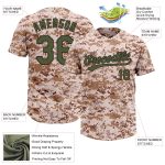 Personalized Salute to Service Camo Olive-Black Softball Jersey Unisex 2-Button Personalized Camo Olive-Black Salute To Service